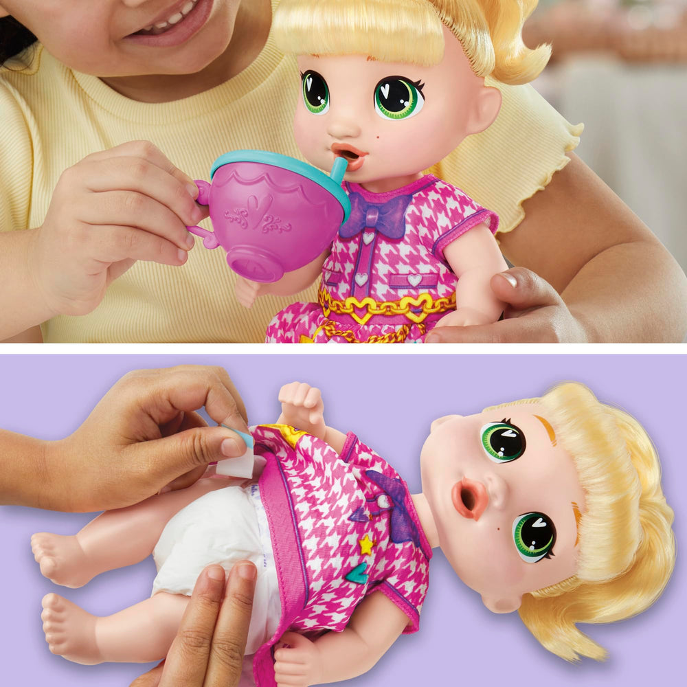 Baby Alive stovetop base with bubbling water adds magic to play.