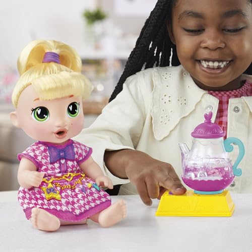Baby Alive tea party scene setup promotes social play and imagination.