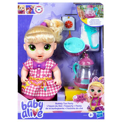 Baby Alive bubbling teapot creates bubbles for pretend tea moments.