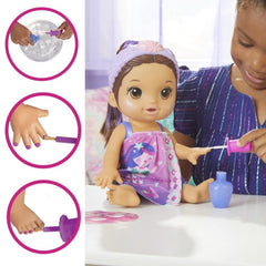 Baby Alive Glam Spa Face Mask for a playful eye makeup reveal.