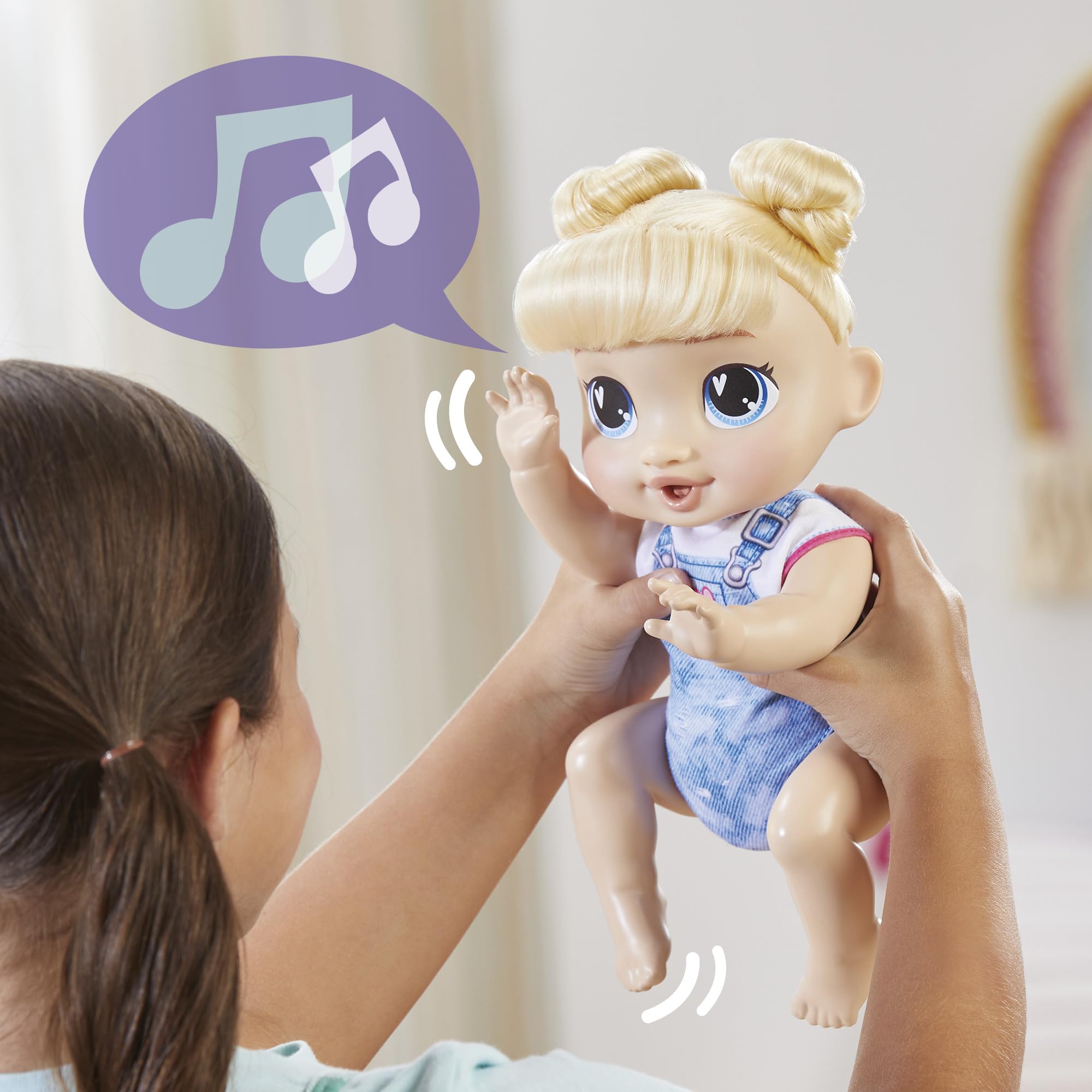 12-second musical tune prompts a dancing play session with Harper Hugs.