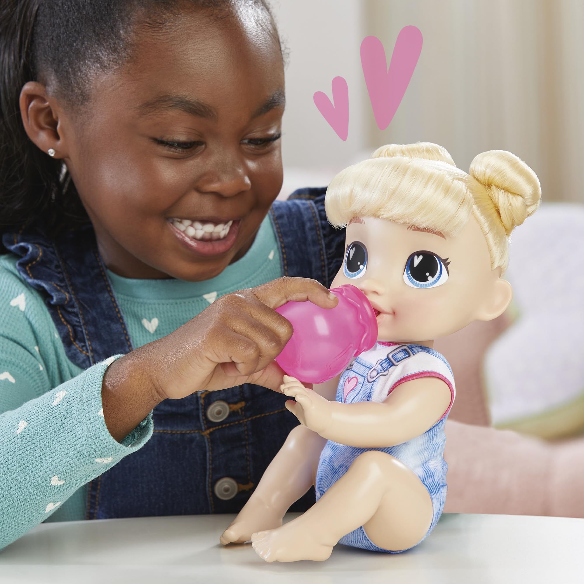 Soft, brushable hair on Harper Hugs invites styling and care moments.