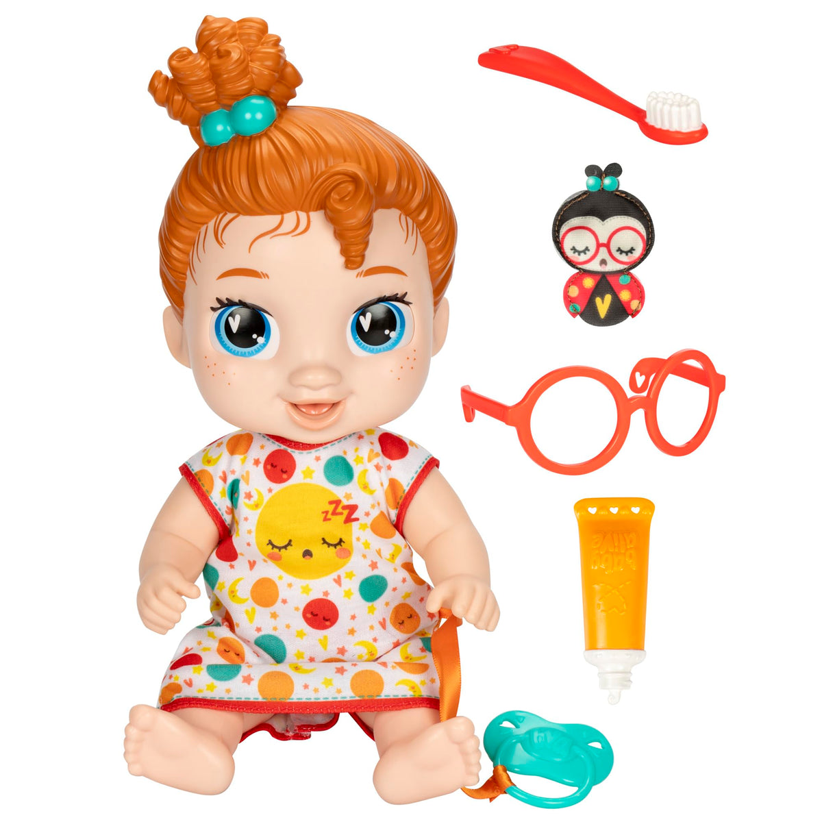 Baby Alive Lil Dreamer Dottie Doodle pacifier close-up for soothing bedtime.