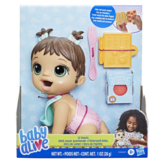 Baby Alive Lil Snacks doll diaper-flap close-up for quick diaper changes