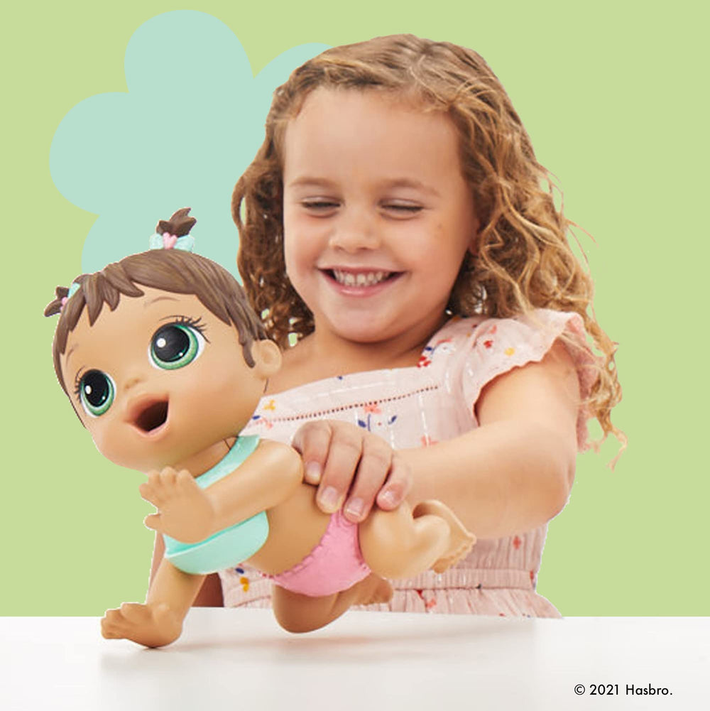 Baby Alive Lil Snacks doll sitting pose ready for snack time