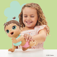 Baby Alive Lil Snacks doll sitting pose ready for snack time