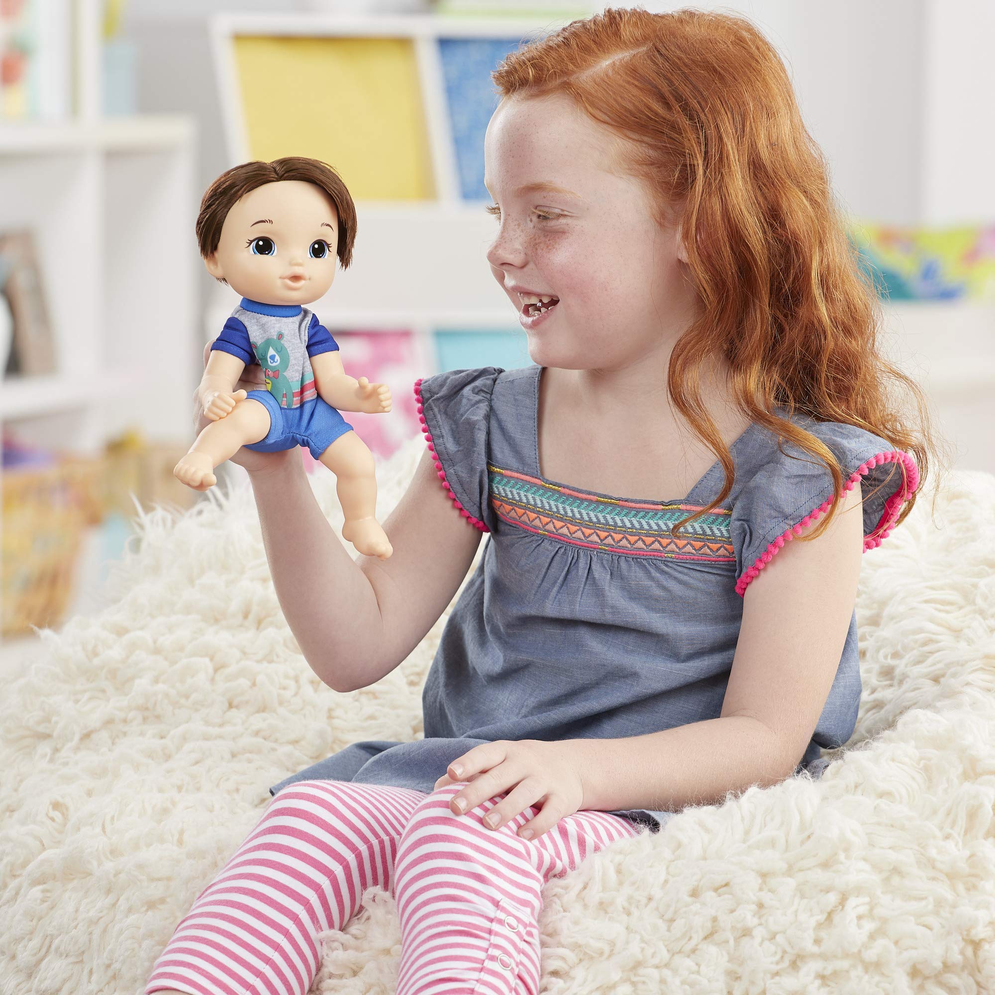 Park and playground play with a wearable doll carrier.