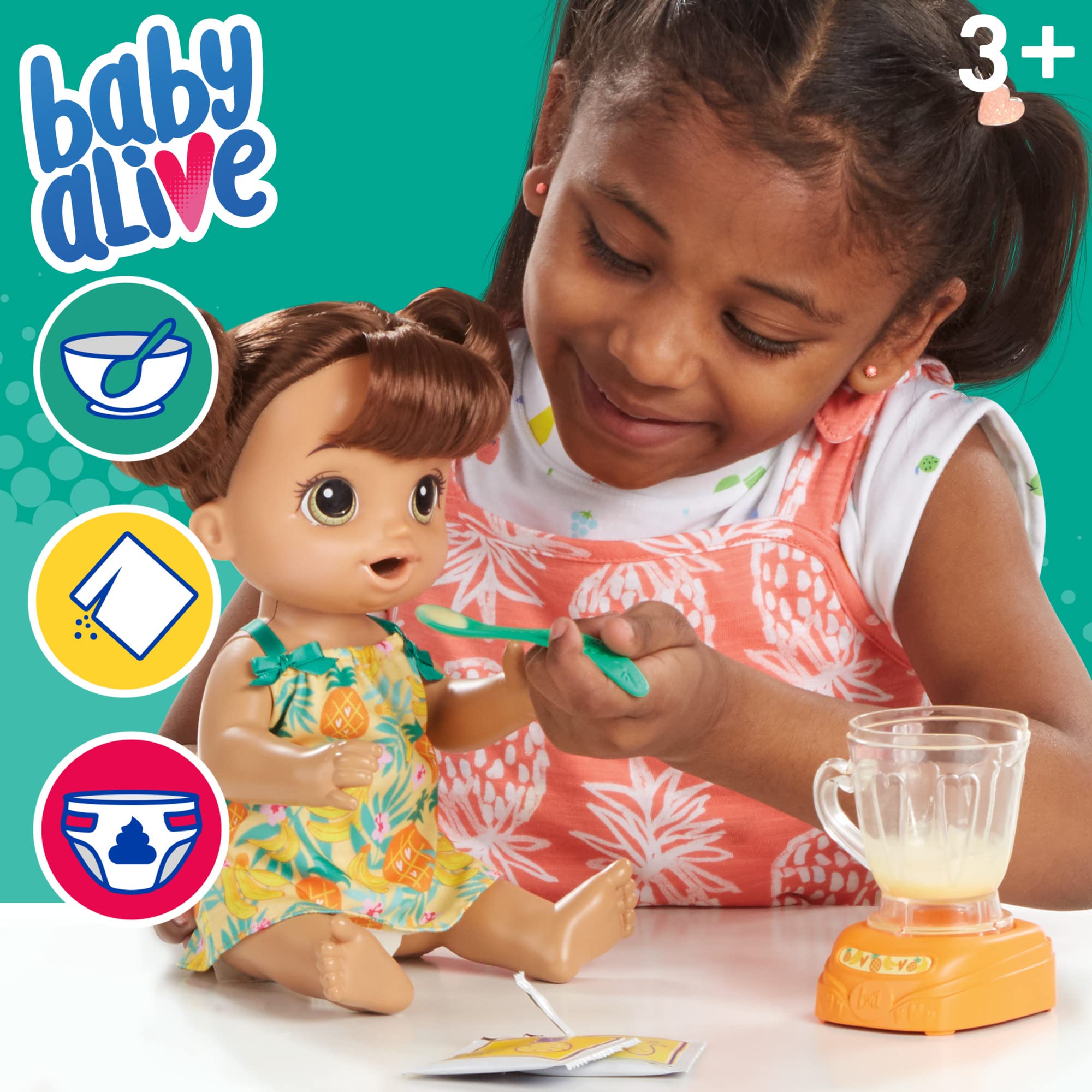 Baby Alive Magical Mixer powdered doll food packet for pretend blending.