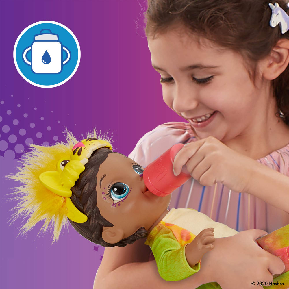 Ideal for kids 3+, lion-themed toy that encourages nurturing play