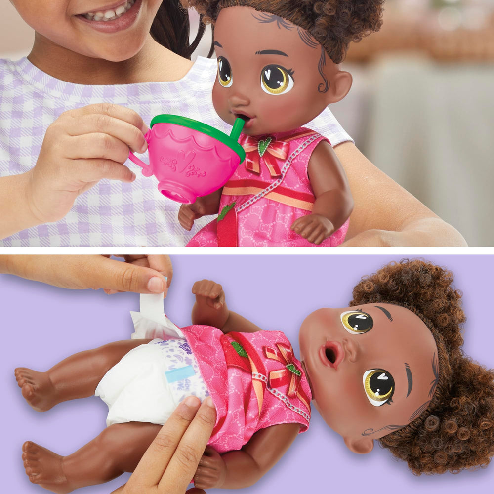 Baby Alive teabag accessory enhances pretend tea rituals.