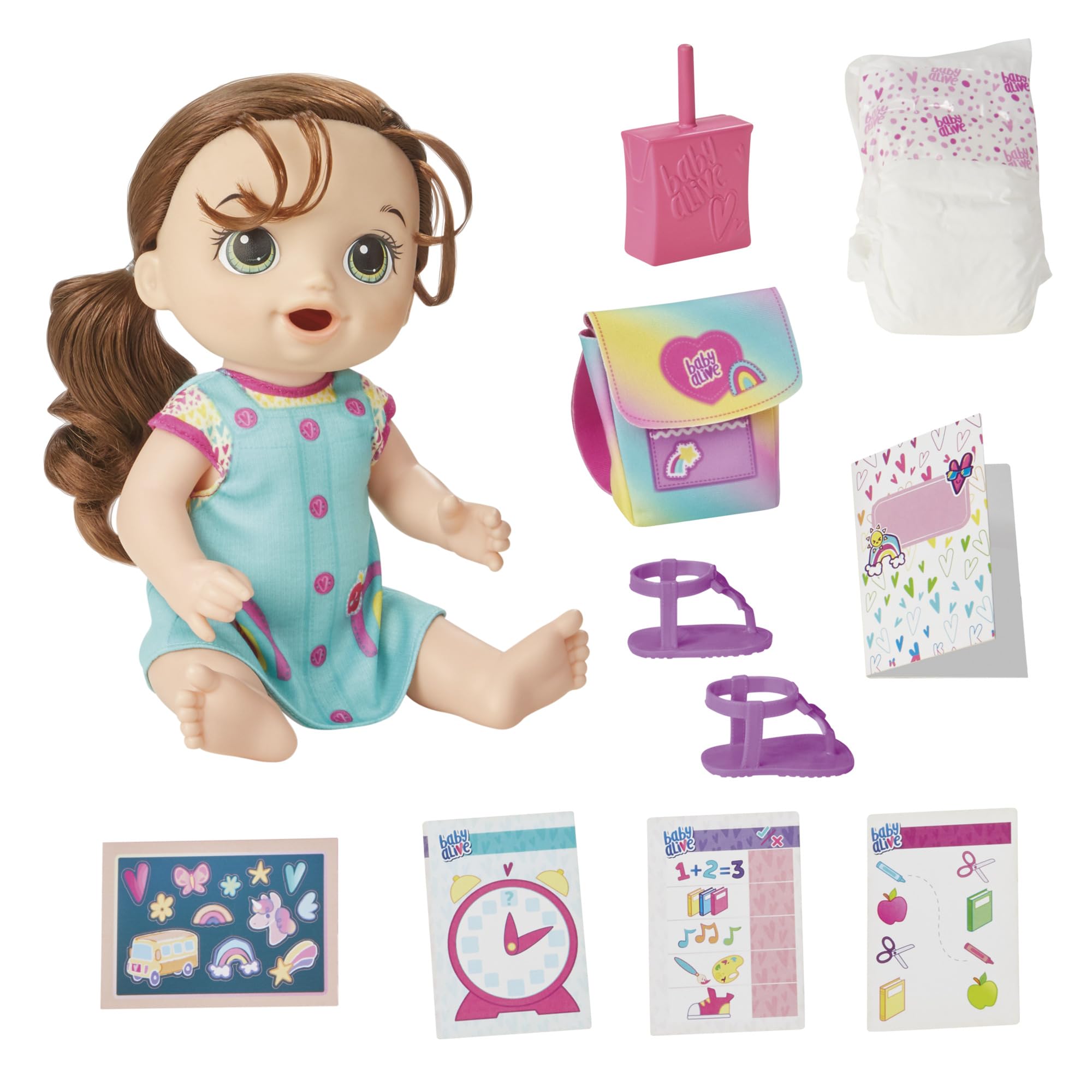 Baby Alive Time for School backpack ready for pretend play adventures
