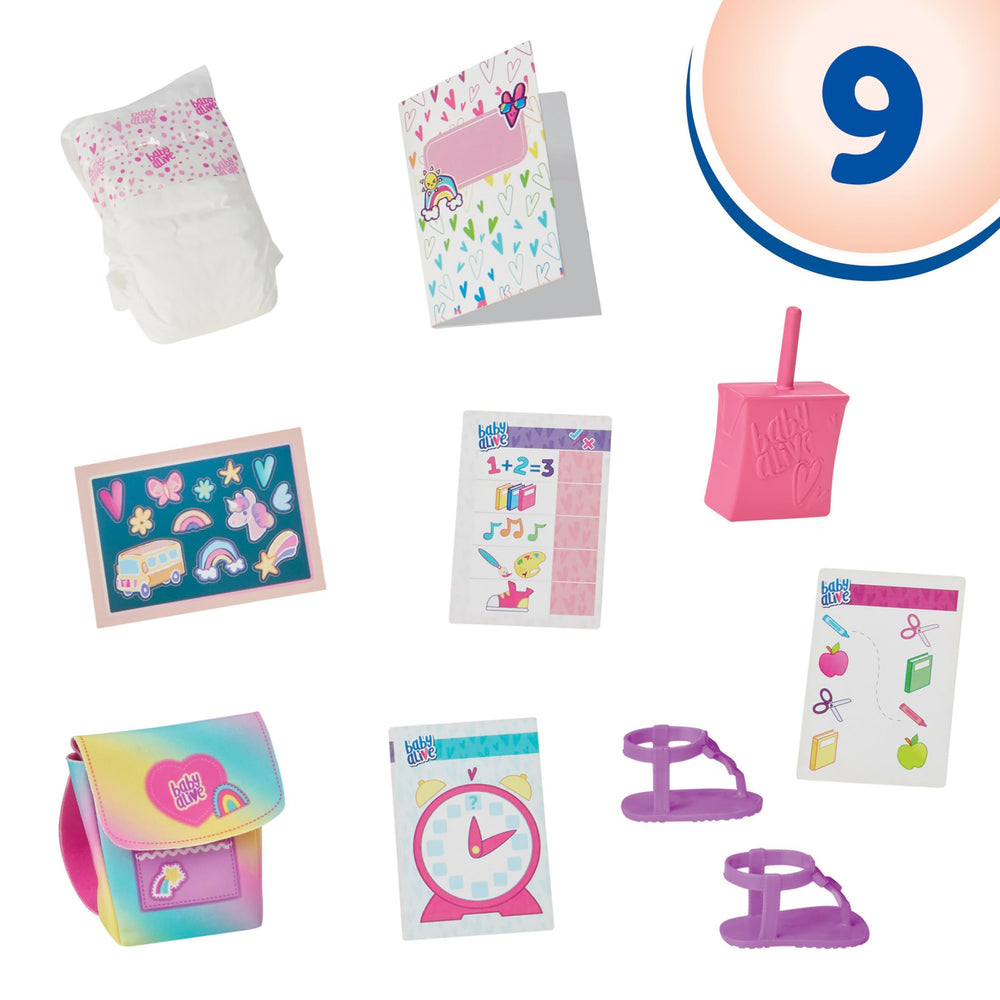 Baby Alive Time for School worksheets and stickers foster creative pretend lessons