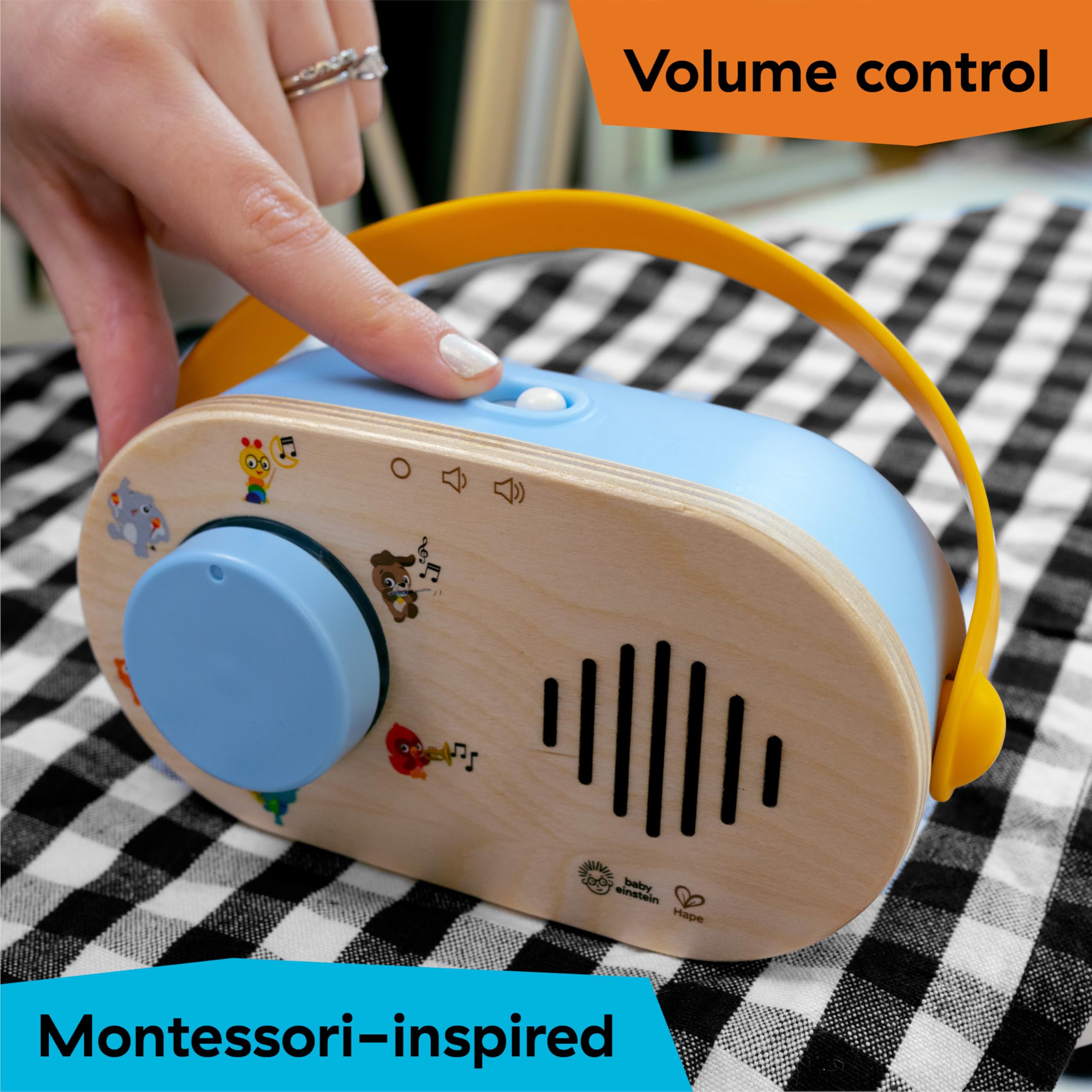 Baby Einstein Hape Discovery Radio volume control for comfortable listening