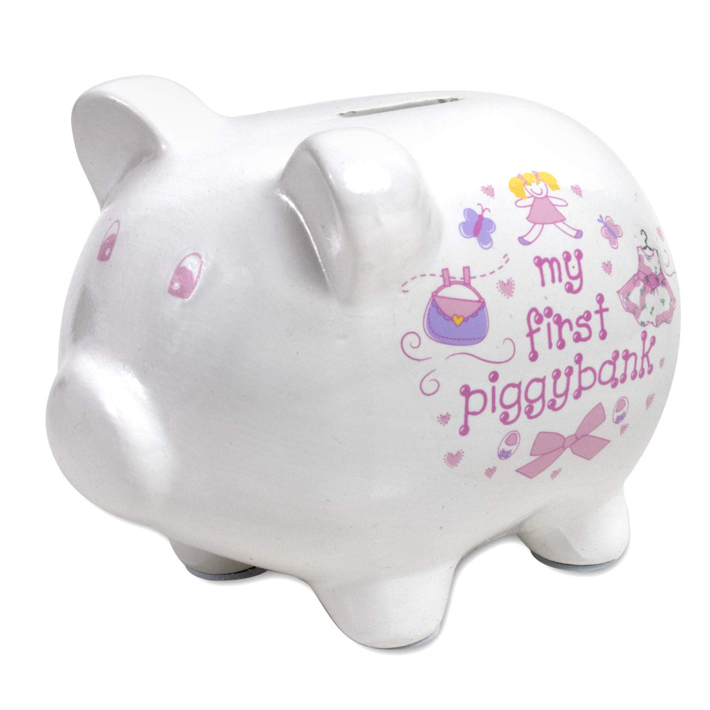 Baby Essentials My First Piggy Bank pink coin slot for easy saving with little hands