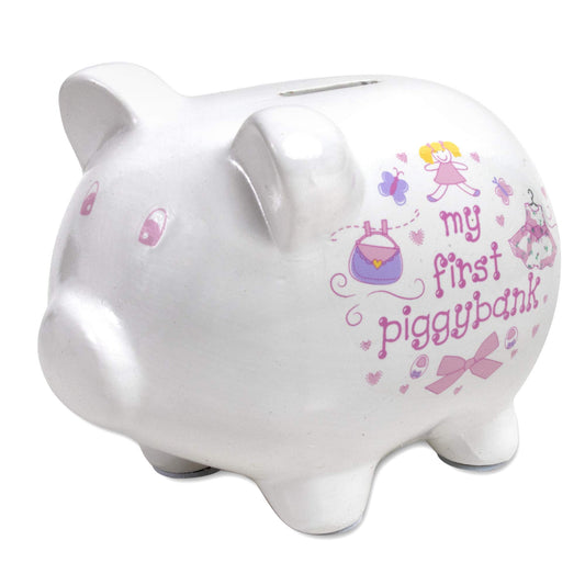 Baby Essentials My First Piggy Bank pink coin slot for easy saving with little hands