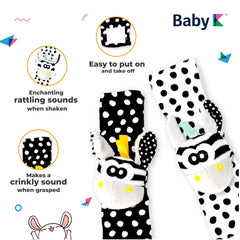 BABY K bug friends crinkle toys in bright colors for engaging sensory play
