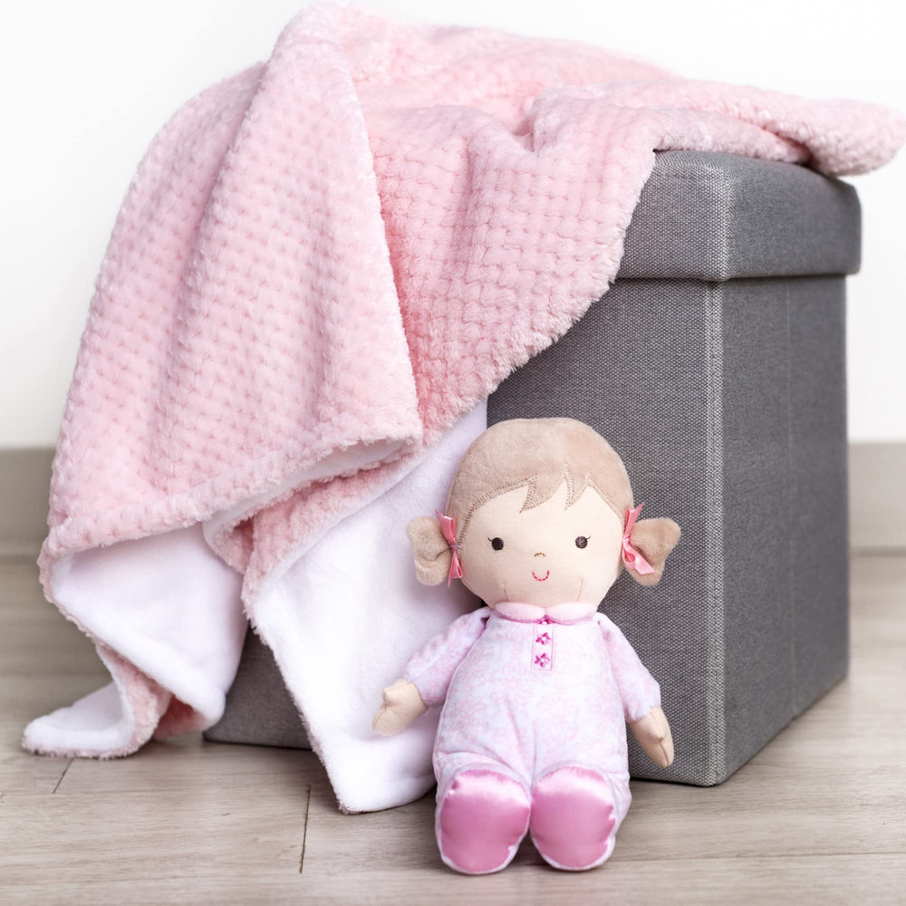 Brigitte doll featuring floral damask embroidery for visual appeal