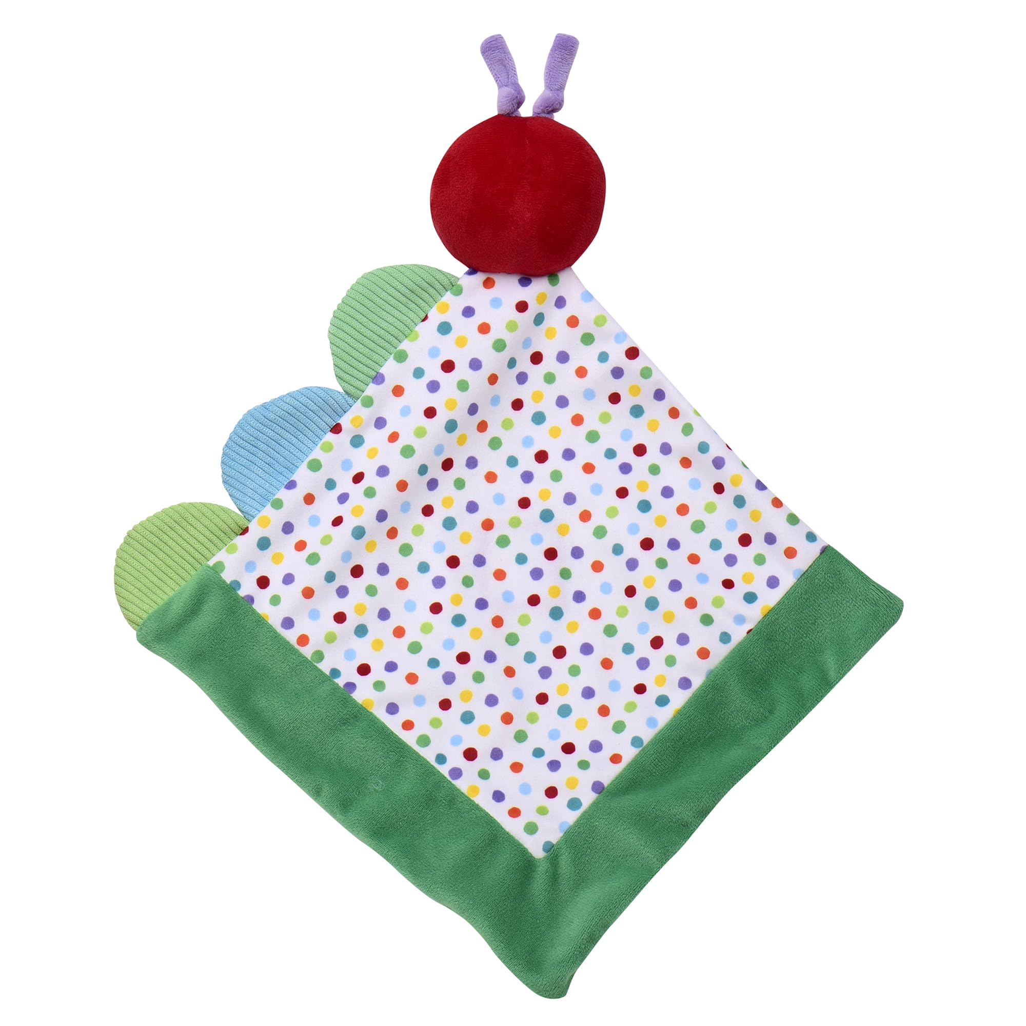 Baby Starters Caterpillar rattle-inside feature adds gentle baby engagement.