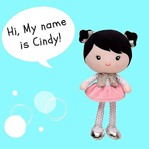 Baby Starters Cindy toy with rattle helps engage baby during tummy time.