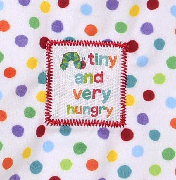 Baby Starters two-sided blanket showcases colorful dot print for visual variety.