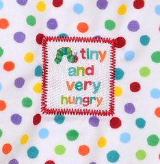 Baby Starters two-sided blanket showcases colorful dot print for visual variety.
