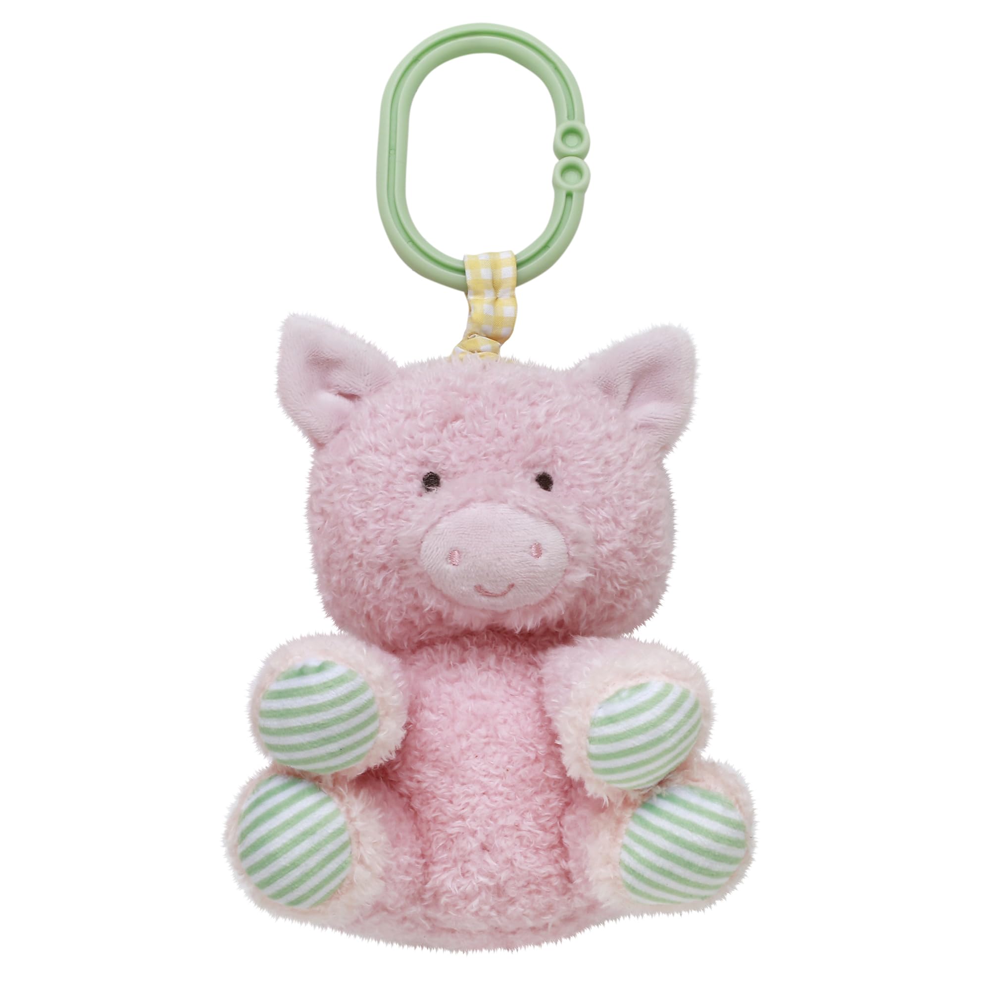 Baby Starters Pig Chime Toy delivers gentle chimes to soothe and engage babies.