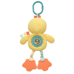 Baby Starters plush chick teether feet provide safe teething during play.