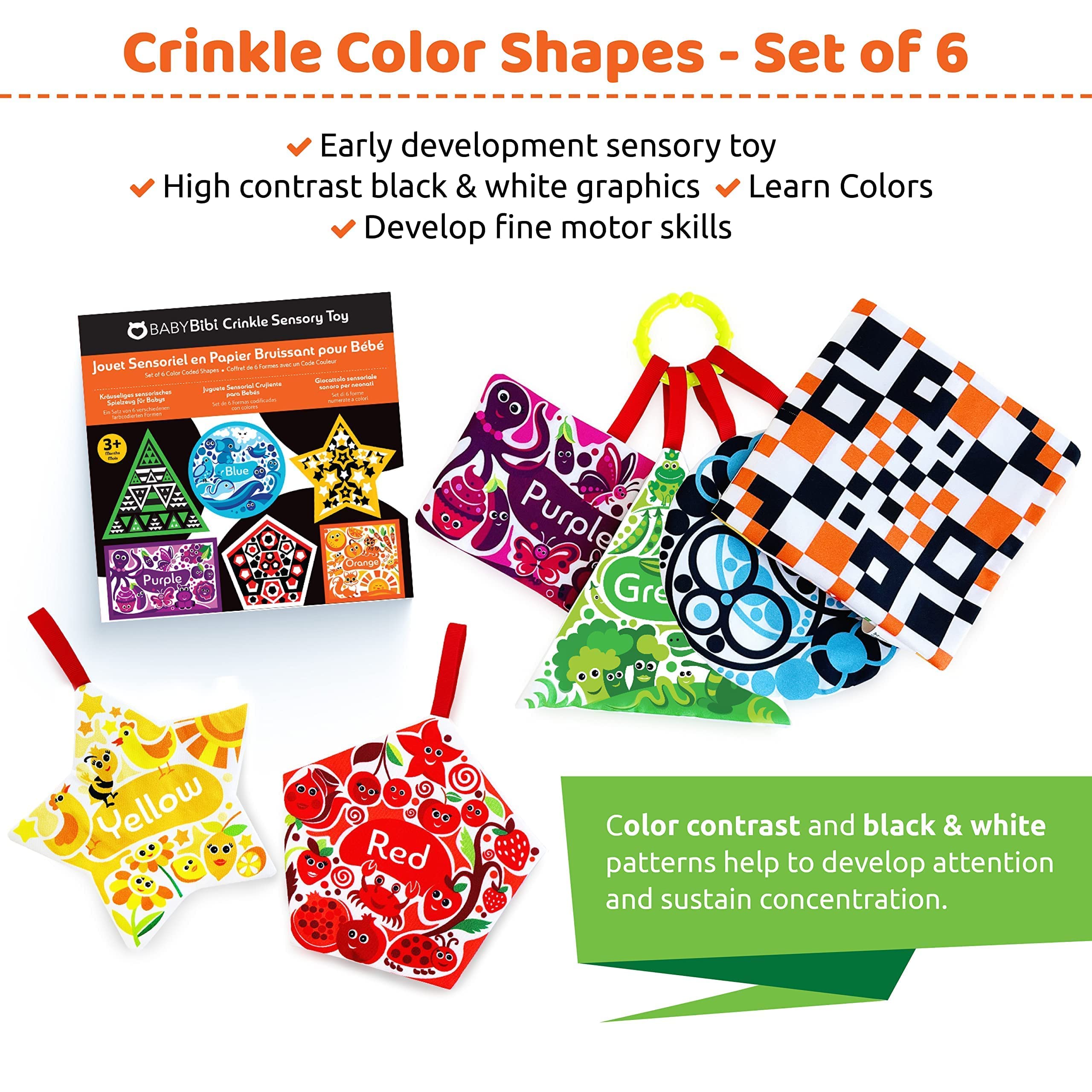 BabyBibi black-and-white shapes aiding visual development