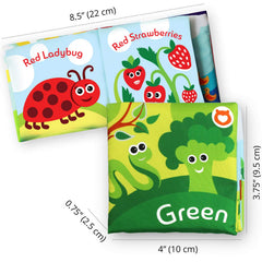 BabyBibi owl cloth book enhancing color recognition with soft crinkles