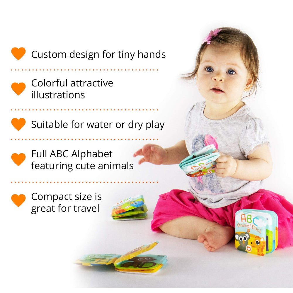 BabyBibi colorful-animal-illustrations add engaging visuals for bath time.