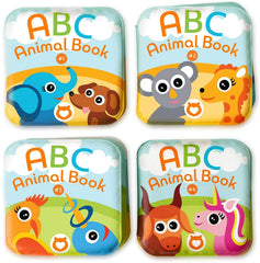 BabyBibi floating bath books cover featuring colorful ABC animals for bath-time learning.