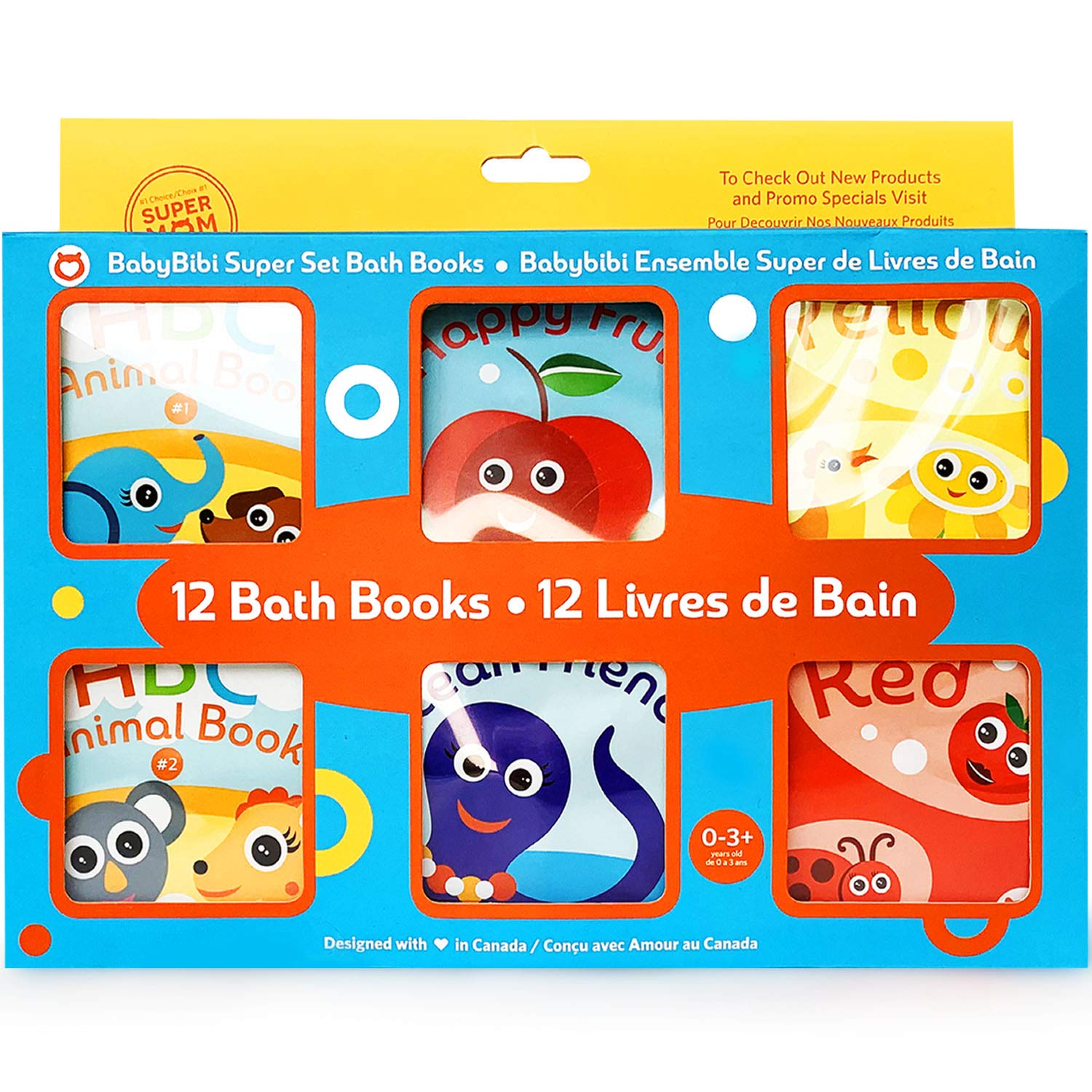 BabyBibi 12-color bath books close-up highlighting color recognition