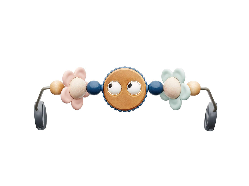 BabyBjörn Googly Eyes Pastels toy for bouncer; promotes visual tracking and playful engagement.