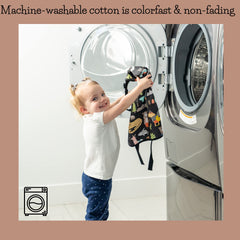 BABYBOET Cosmic Collection apron in cooking and baking activity