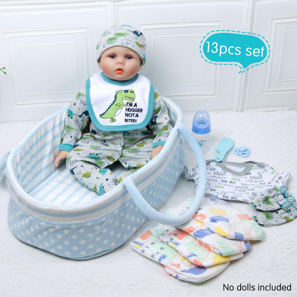Babyfere dinosaur bib protects outfits during pretend meals and care