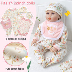 Babyfere pink doll bib, skin-friendly accessory for meals