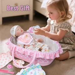 Babyfere pink doll hat, soft headwear for comfort and imagination