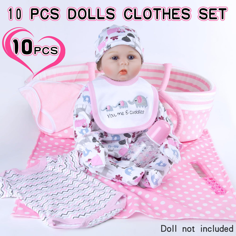 Babyfere reborn doll bodysuit in soft cotton for comfortable dressing.