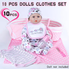 Babyfere reborn doll bodysuit in soft cotton for comfortable dressing.
