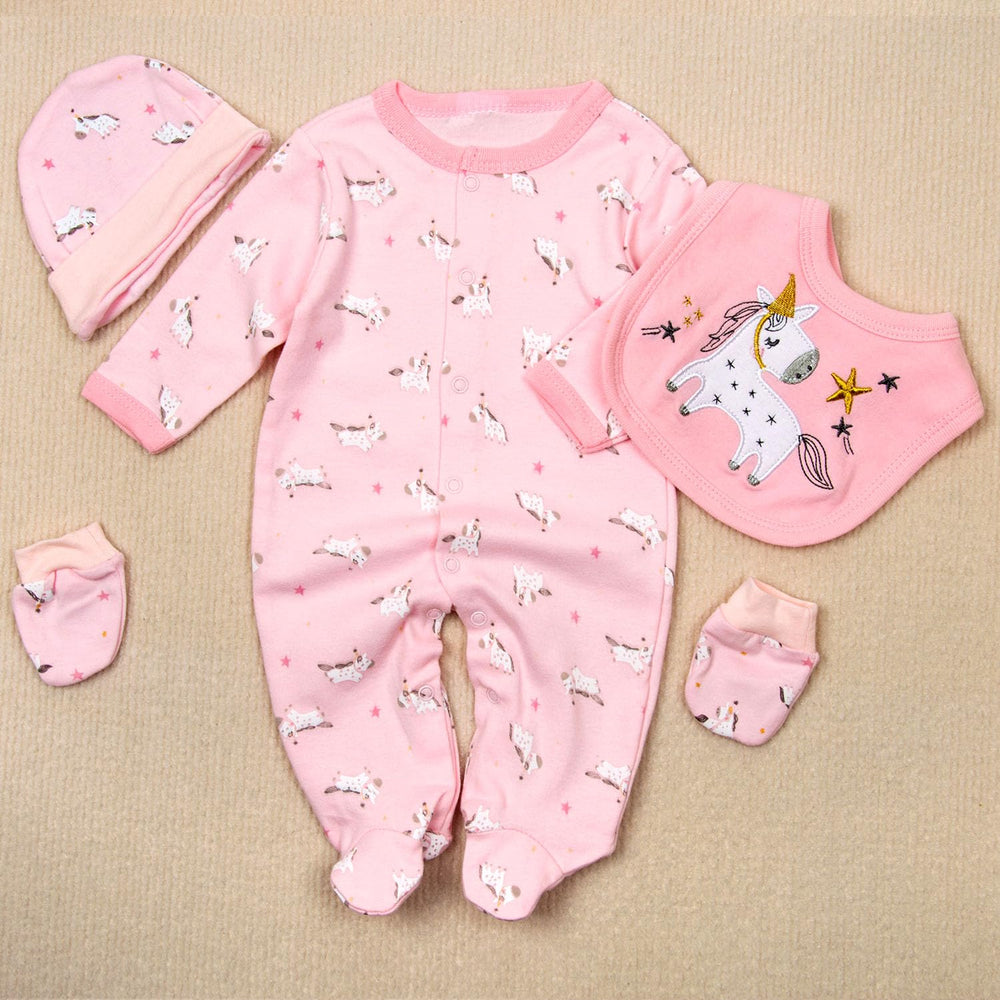 Babyfere reborn doll bib pink protects outfits during play and feeding