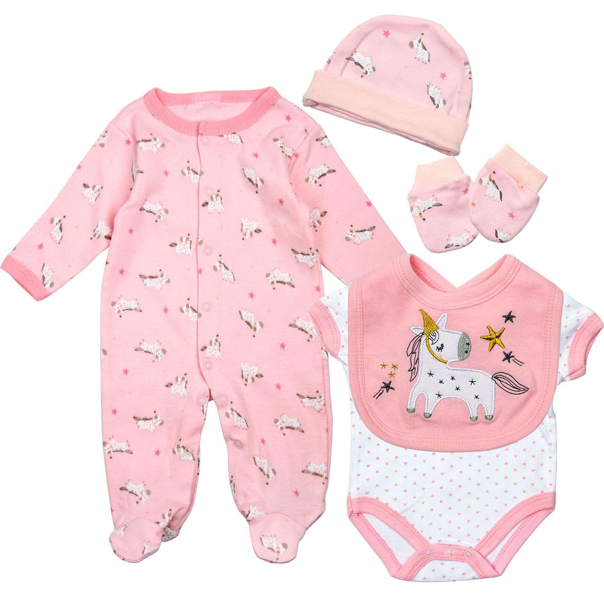 Babyfere reborn doll bodysuit pink with easy snap closures for quick changes