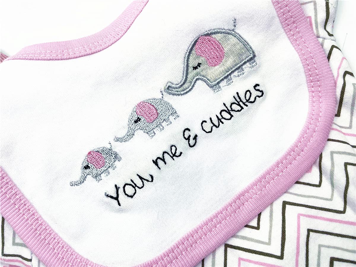 Babyfere reborn doll elephants floral print on soft cotton fabric for gentle styling