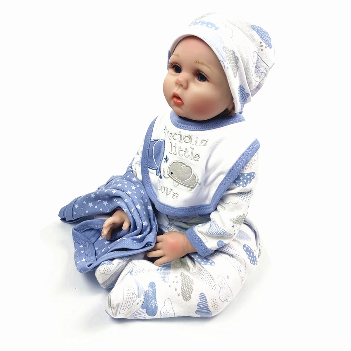 Babyfere long-sleeve bib and gloves for snug doll styling