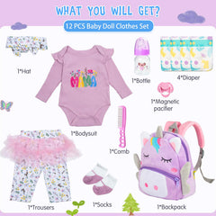 Babyfere soft pastel fabric outfit is easy to dress and swap.
