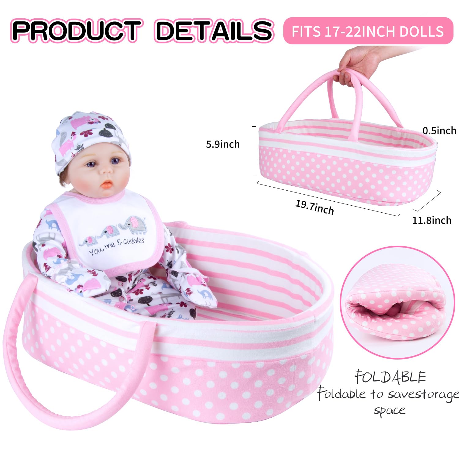 Babyfere soft velvet blanket offers gentle warmth for dolls.