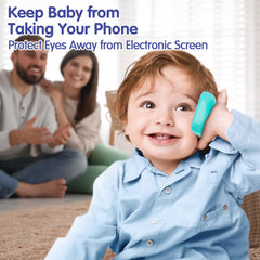 Babyfuny phone buttons closeup showing interactive controls for fine motor play