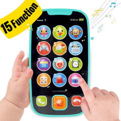 Babyfuny 15-buttons toy phone front view for safe engaging toddler learning