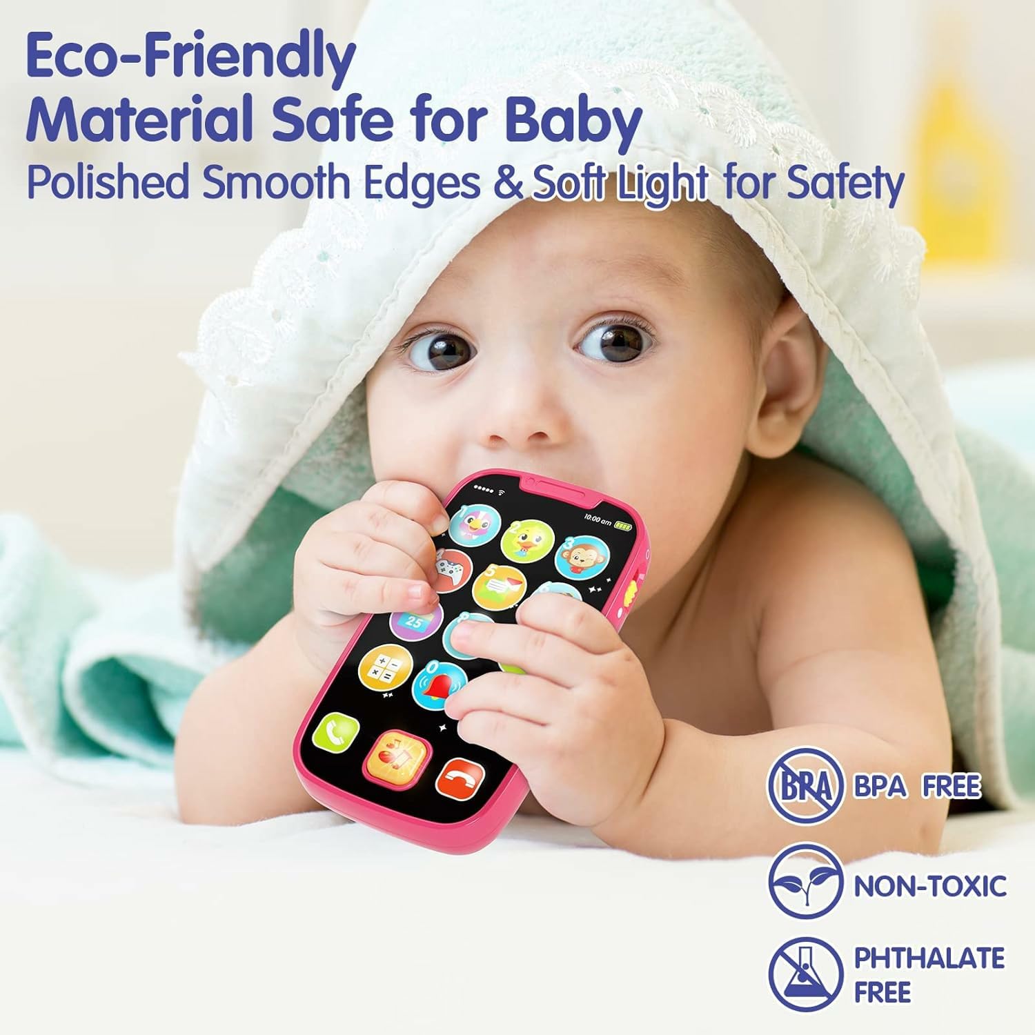 BABYFUNY durable shatterproof shell withstands tossing and rough play.