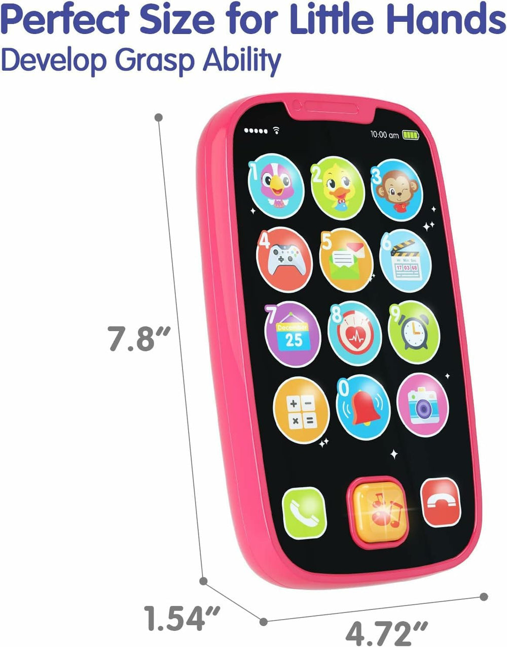 BABYFUNY button-rich modes teach numbers, animals, and basic observation.