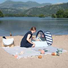 Easy-fold design and carry bag for travel.